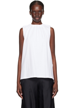 MM6 Maison Margiela White Gathered T-Shirt