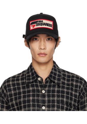 Dsquared2 Black Logo Patch Baseball Cap