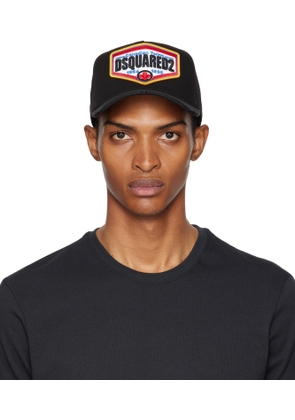 Dsquared2 Black Logo Patch Baseball Cap