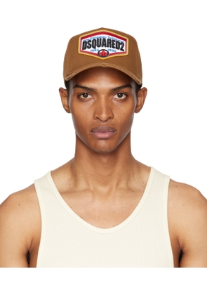 Dsquared2 Brown Logo Patch Baseball Cap
