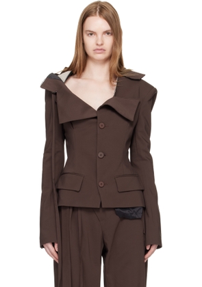 Ottolinger Brown Off-Shoulder Blazer