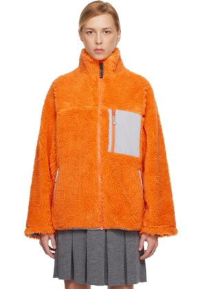 Sandy Liang Orange Rain Fleece Jacket