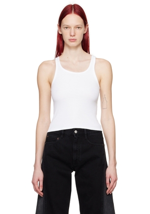MM6 Maison Margiela White Cutout Tank Top