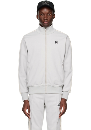 Palm Angels Gray Monogram Track Jacket