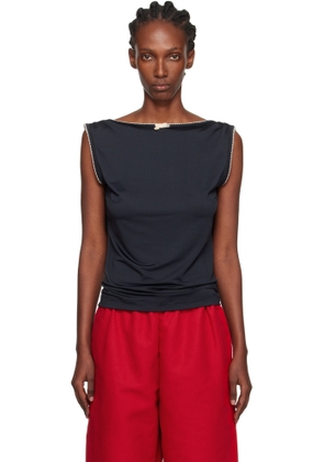 Caro Editions Black Alexa Jersey Top