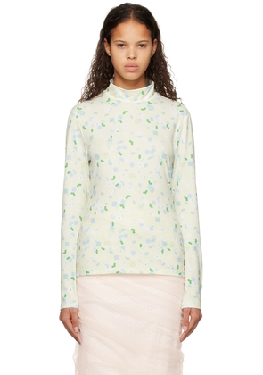 MINJUKIM Green Bari Flower Long Sleeve T-Shirt