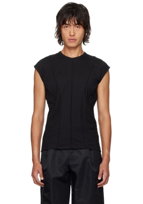 LGN Louis Gabriel Nouchi Black Corset Details Tank Top