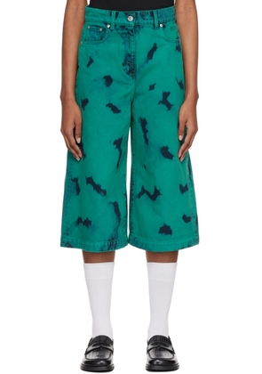 MSGM SSENSE Exclusive Green Tie-Dye Jeans