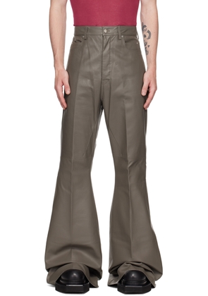 Rick Owens Gray Bolan Leather Pants