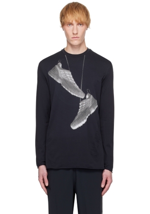 MM6 Maison Margiela Black Salomon Edition Sneaker Print T-shirt