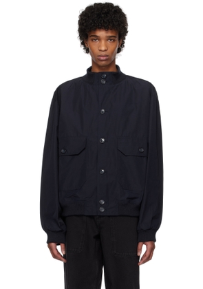 Palmes Navy Rib Collar Jacket