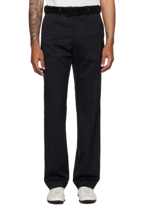 MM6 Maison Margiela Black Fleece Trim Trousers