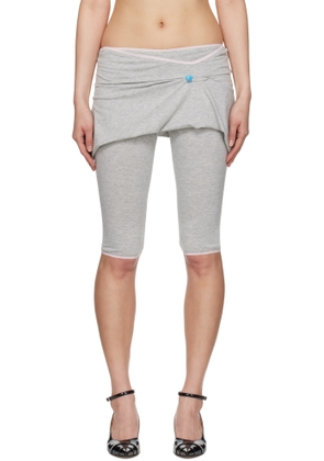 Ashley Williams Gray Nappy Pin Shorts