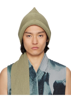 HOMME PLISSÉ ISSEY MIYAKE Khaki Beanie Scarf