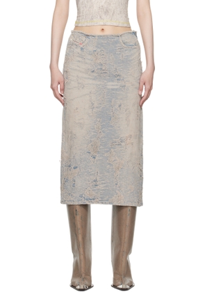 Diesel Blue De-Pra-Fsf Denim Midi Skirt