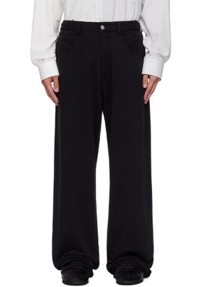 MM6 Maison Margiela Black Cotton Sweatpant Trousers