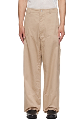 MM6 Maison Margiela Beige Cotton Trousers