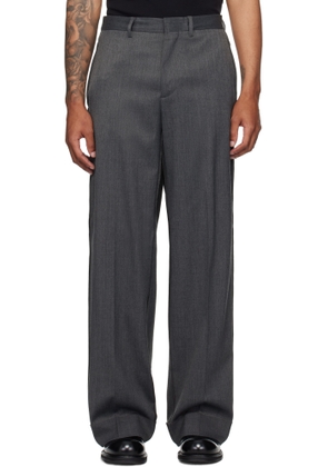 MM6 Maison Margiela Gray Rolled Cuff Trousers