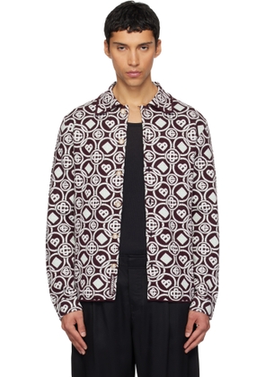 Casablanca Burgundy Monogram Shirt