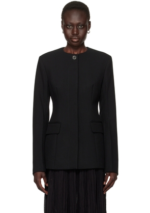 TOTEME Black Collarless Cinched Jacket