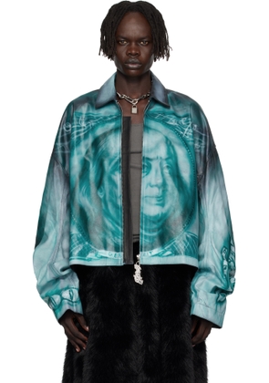 Gerrit Jacob SSENSE Exclusive Black & Green 100$ Leather Jacket