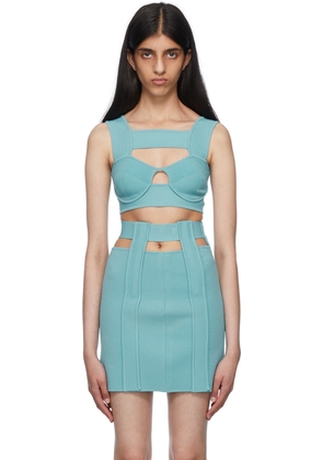 Herve Leger BlueRecycled Rayon Tank Top