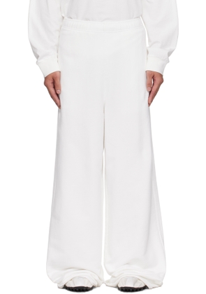 MM6 Maison Margiela White Drawstring Sweatpants