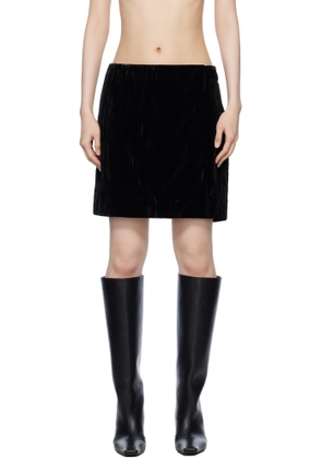Holzweiler Black Cygnet Velvet Miniskirt