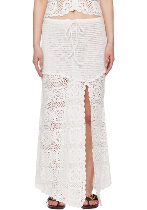 Holzweiler White Rosie Crochet Maxi Skirt