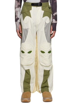 KUSIKOHC Off-White Paneled Trousers