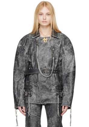 KNWLS Black Nihil Moto Leather Jacket