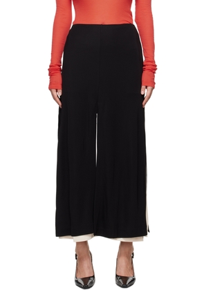BITE Black Incise Multi-Slit Midi Skirt