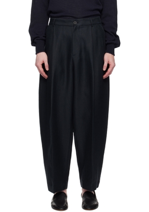 Studio Nicholson Navy Ellis Trousers