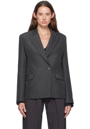 GIA STUDIOS Gray Single Breasted Blazer