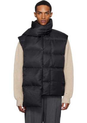 MM6 Maison Margiela Black Scarf Down Vest