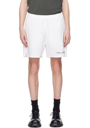 Palmes White Global Tennis Shorts