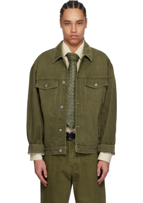 Bottega Veneta Khaki Colored Denim Jacket
