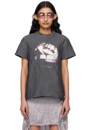 Liza Keane Gray Metal T-shirt