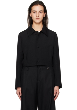WOOYOUNGMI Black Wool Short Jacket