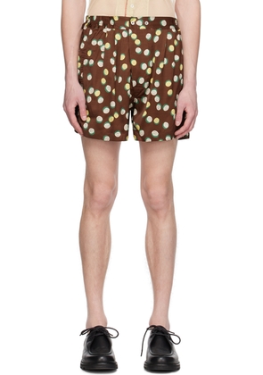 Bode Brown Bubble Dot Shorts