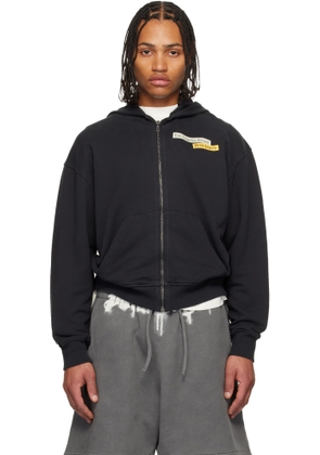 Palm Angels Black LA Times Edition News Zip Hoodie