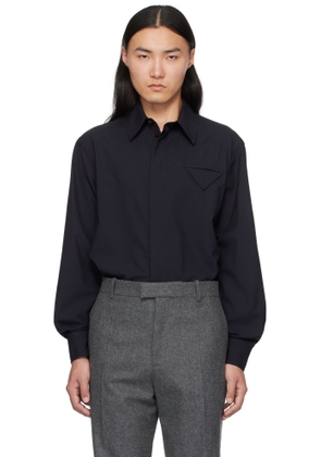 Bottega Veneta Navy Fine Wool Shirt