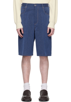 Bottega Veneta Blue Melange Drill Shorts