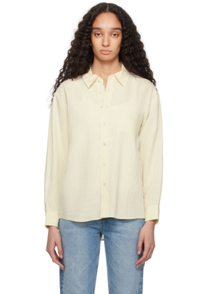 Dunst Yellow Oversized Striped Shirt