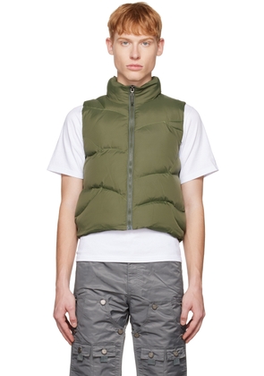 TOMBOGOTM Green Leaf Puffer Vest