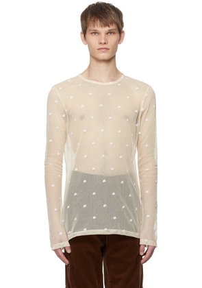 Rier Off-White Floral Long Sleeve T-Shirt