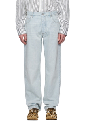 Bottega Veneta Blue Extra Bleached Straight Jeans