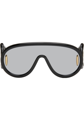 LOEWE Black & Silver Wave Mask Sunglasses