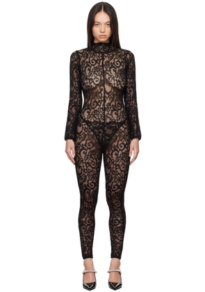 Moschino Black Lace Jumpsuit