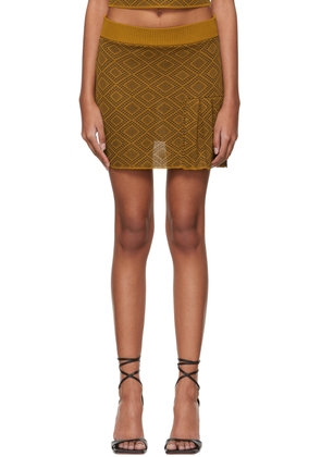 Ahluwalia Brown Ojewale Miniskirt